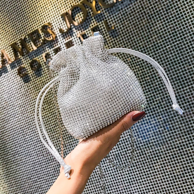 

Diamond Mini Women bag Summer New High Quality PU Leather Women's Designer Handbag Small Bucket bag Shoulder Messenger Bag