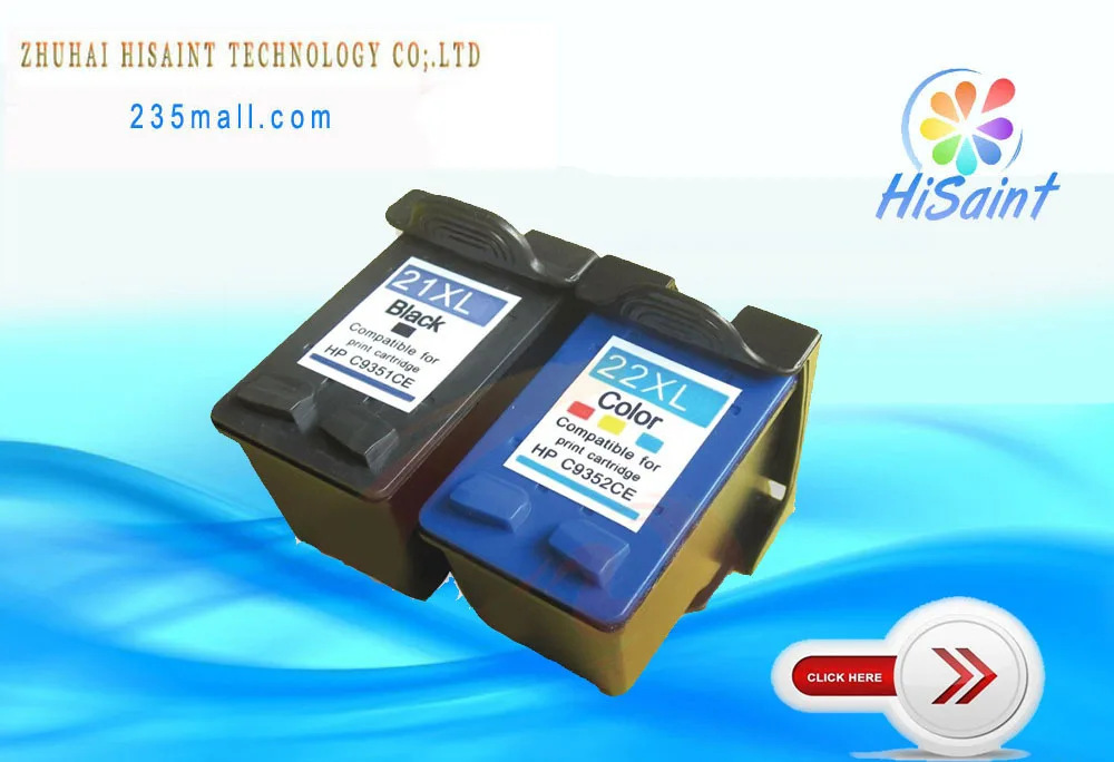 Чернильный картридж hisaint 2 * для принтера HP 21XL 22XL C9351A C9352A D2330/D2360/D2460/F310/Fax 1250