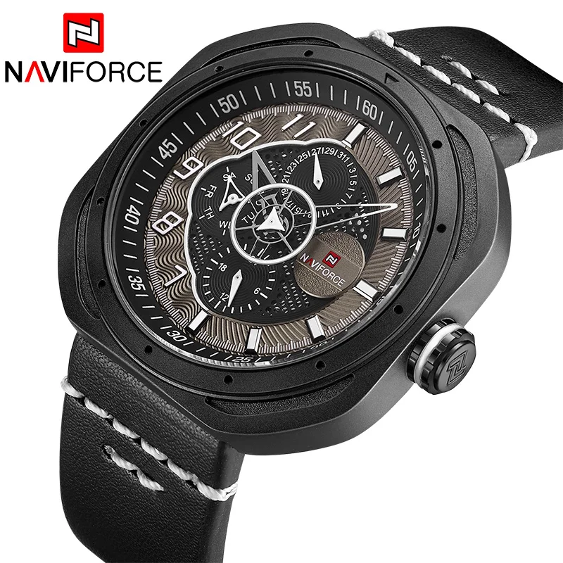 NAVIFORCE мужские часы лучший бренд класса люкс спортивные Аналоговые Кварцевые Дата