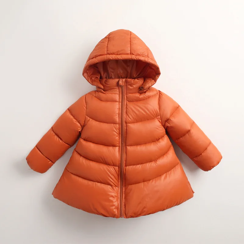 Фото Зимняя куртка для девочек Новое Детское Свободное пальто с капюшоном