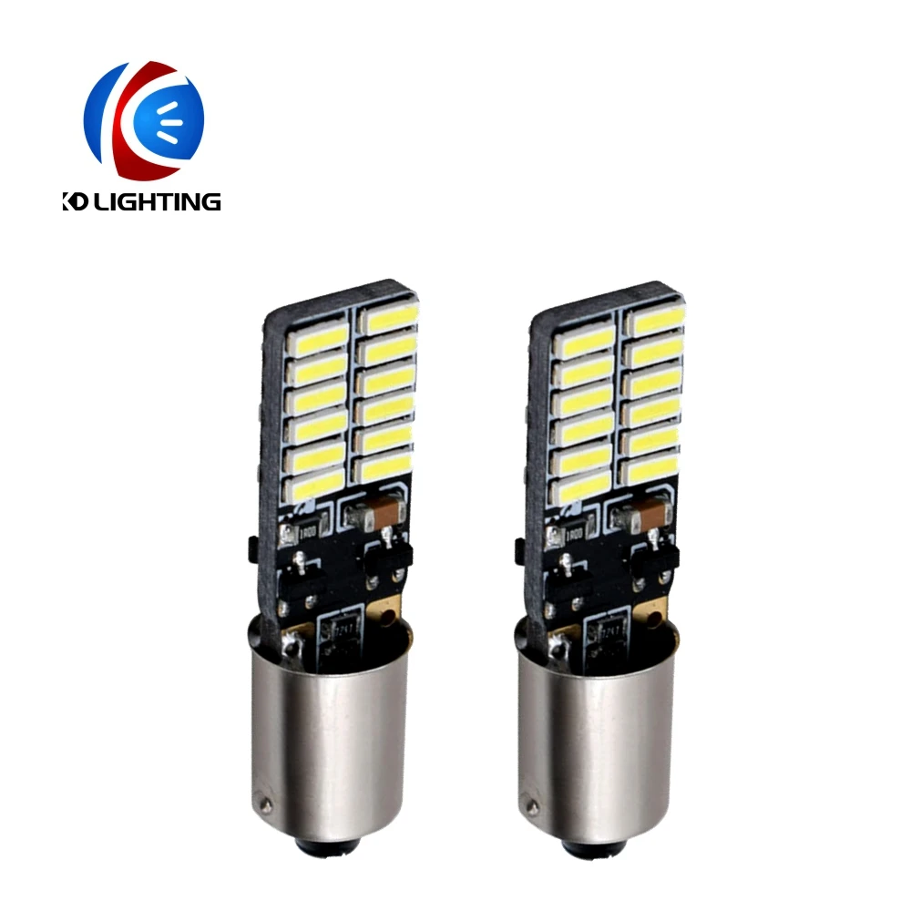 KD 4 шт./лот BA9S Светодиодные Автомобильные фары 4014 3014 24smd светодиодные T4W H6W Canbus