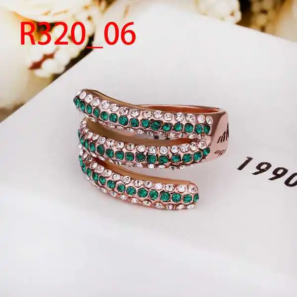 New Arrival Engagement Ring 18K Gold Plated Women Rings Made With Genuine SWA Elements Austrian Crystal Jewelry SMTPR320 | Украшения и