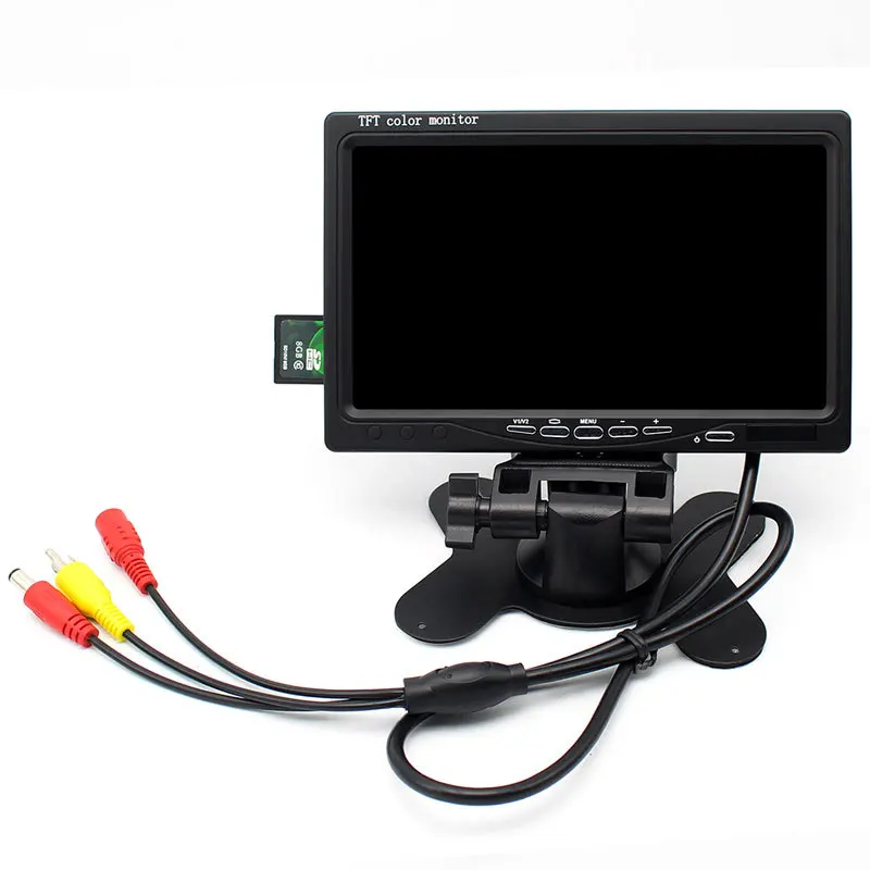 HD 800x480 7 дюймовый TFT ЖК экран автомобильный монитор для парковки с видеозаписью DVR
