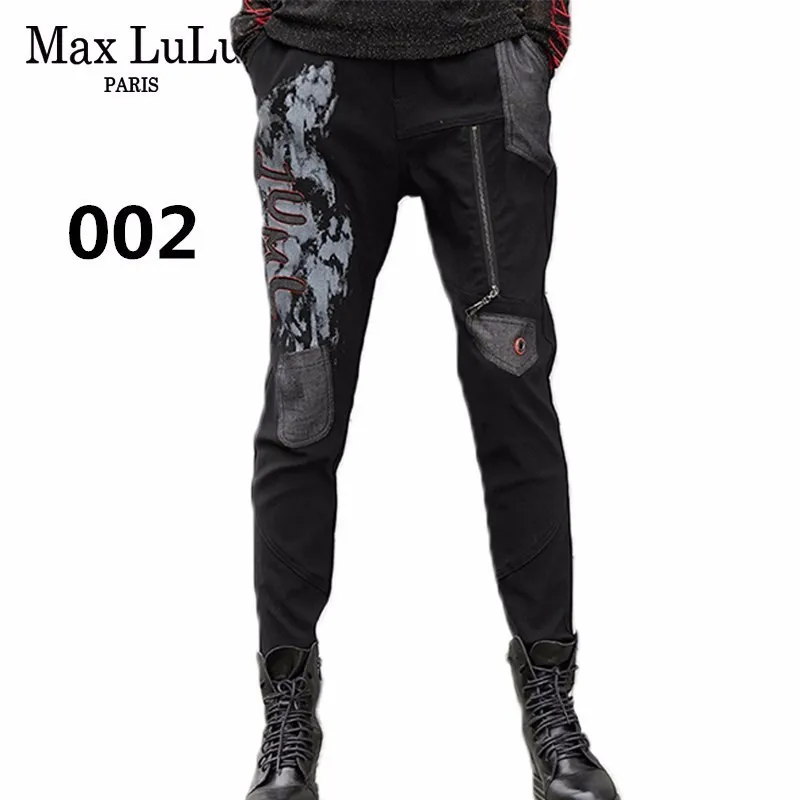002 black Max LuLu Роскошные корейские винтажные женские штаны-шаровары женские черные рваные джинсы с эффектом пуш-ап женские джинсовые брюки размера плюс Pantolon - Цвет: 002 black