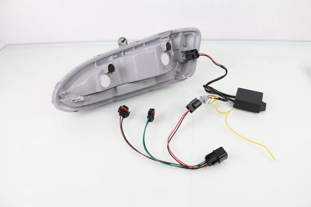 Светодиодный дневные ходовые огни дневного света для hyundai IX45 нового santa fe 2013-15, Путеводный свет дизайн, чистый белый, с желтым Включите свет