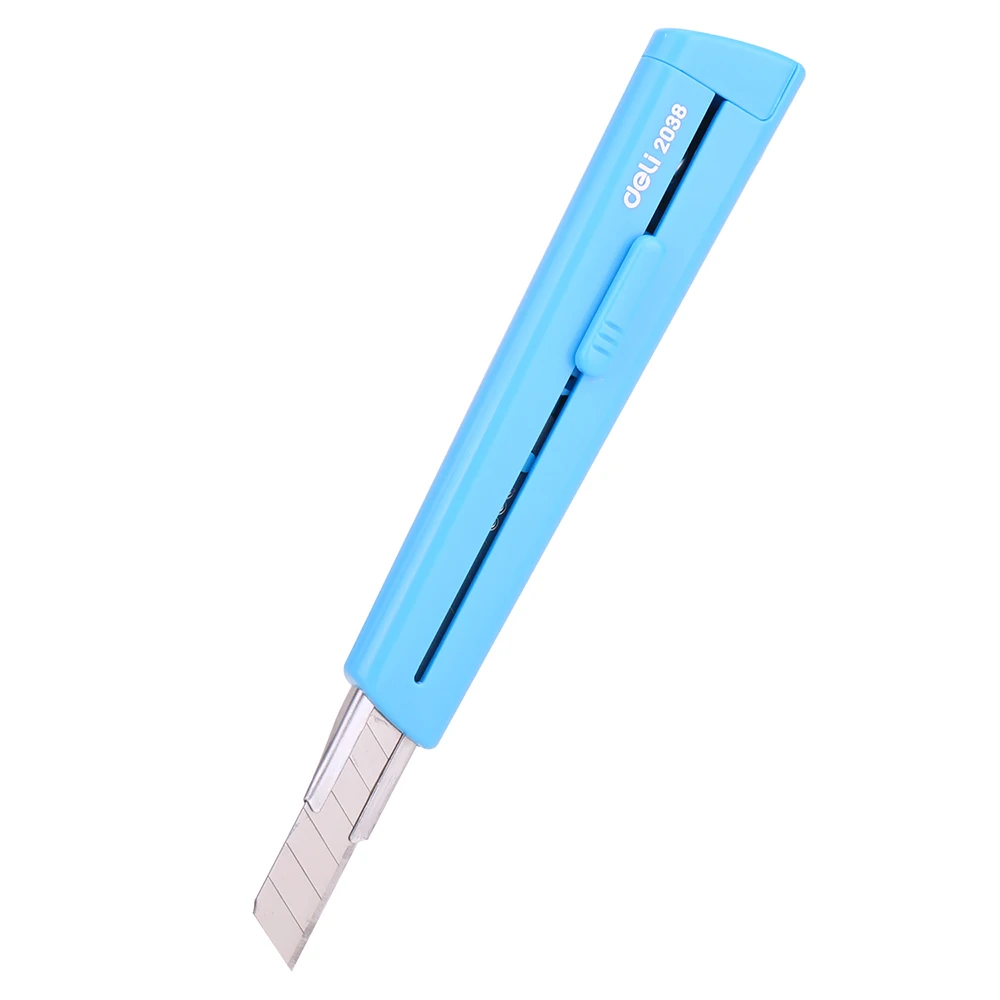 DELI E2038 Cutter Auto Lock Cutter Wood Box Paper Cutter Metal Stationery Utility Craft Knife Cutter Cutting Knife