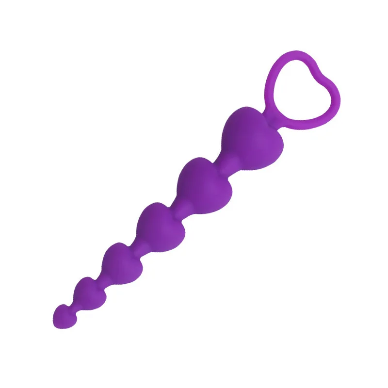 Heart-Shaped Anal Beads Silicone Butt Plug Vaginal Balls Prostate Massager Pull G Spot Stimulate Sex |