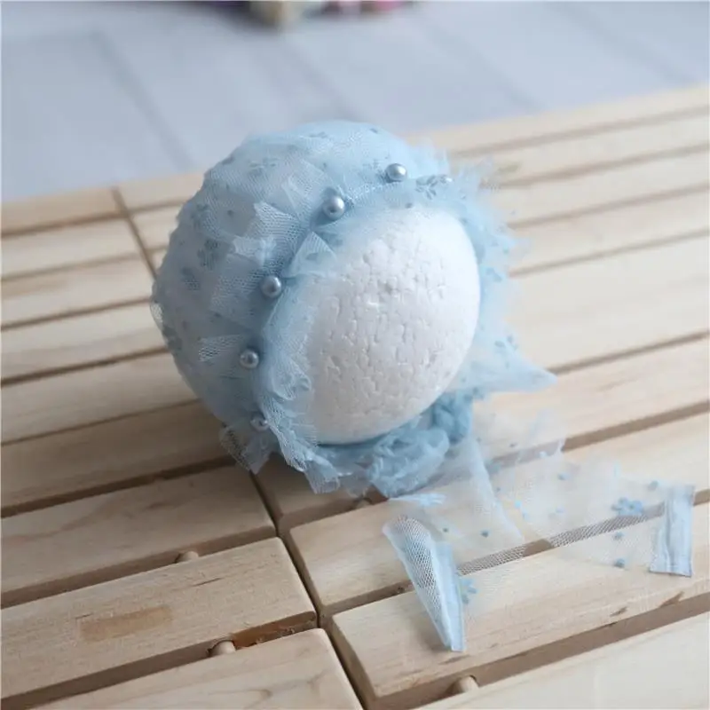 Baby Photography Hat Newborn Lace Cap White Ruffle Bonnet for Photoshoot Infant Beanie | Детская одежда и обувь