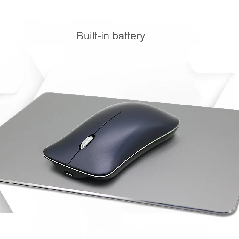 2018 Новая беспроводная перезаряжаемая Бесшумная мышь 1200DPI 2 4G + Bluetooth 4 0 с двойным