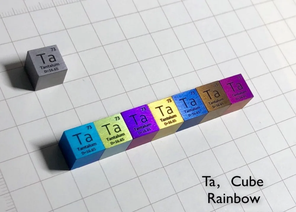 

Радуга тантала Ta Металл 10 мм Плотность куб 99.95% чистый для коллекции элементов