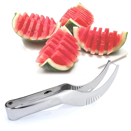 Watermelon knife Нержавеющая сталь ломтерезатель для арбуза, фруктов Быстрый резак Ножи Бур приспособления для фруктов и овощей Кухня резки аксессуары Высокое качество - Цвет: Watermelon knife