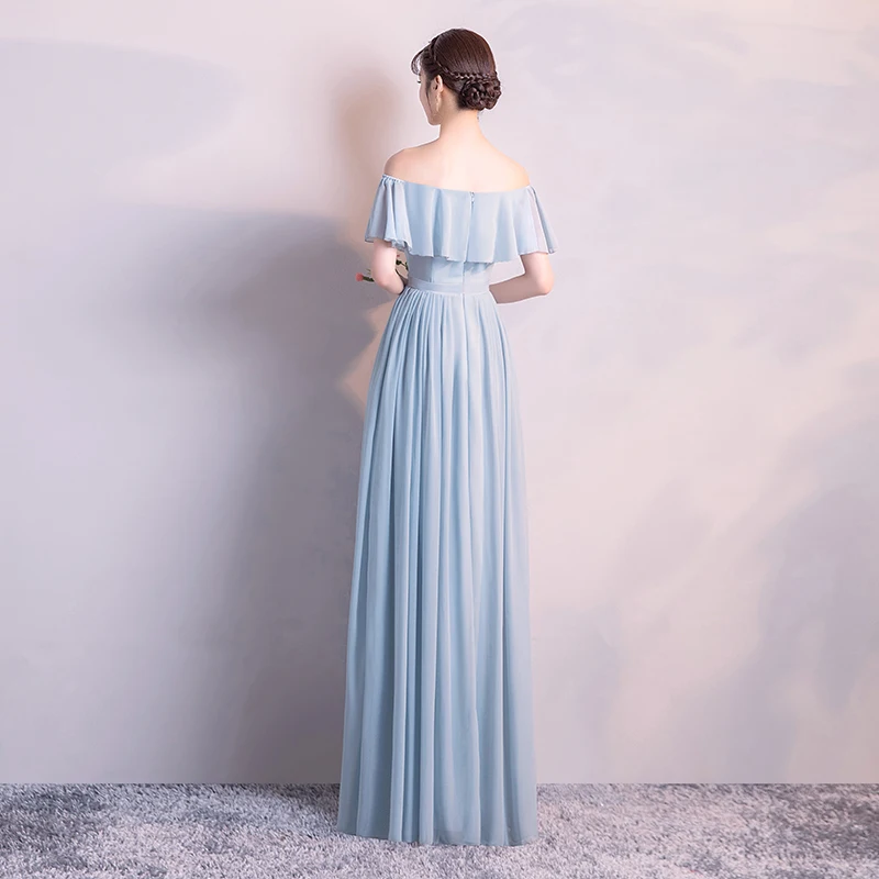 Женское шифоновое платье длинное подружки невесты вечернее на молнии 2019|Платья