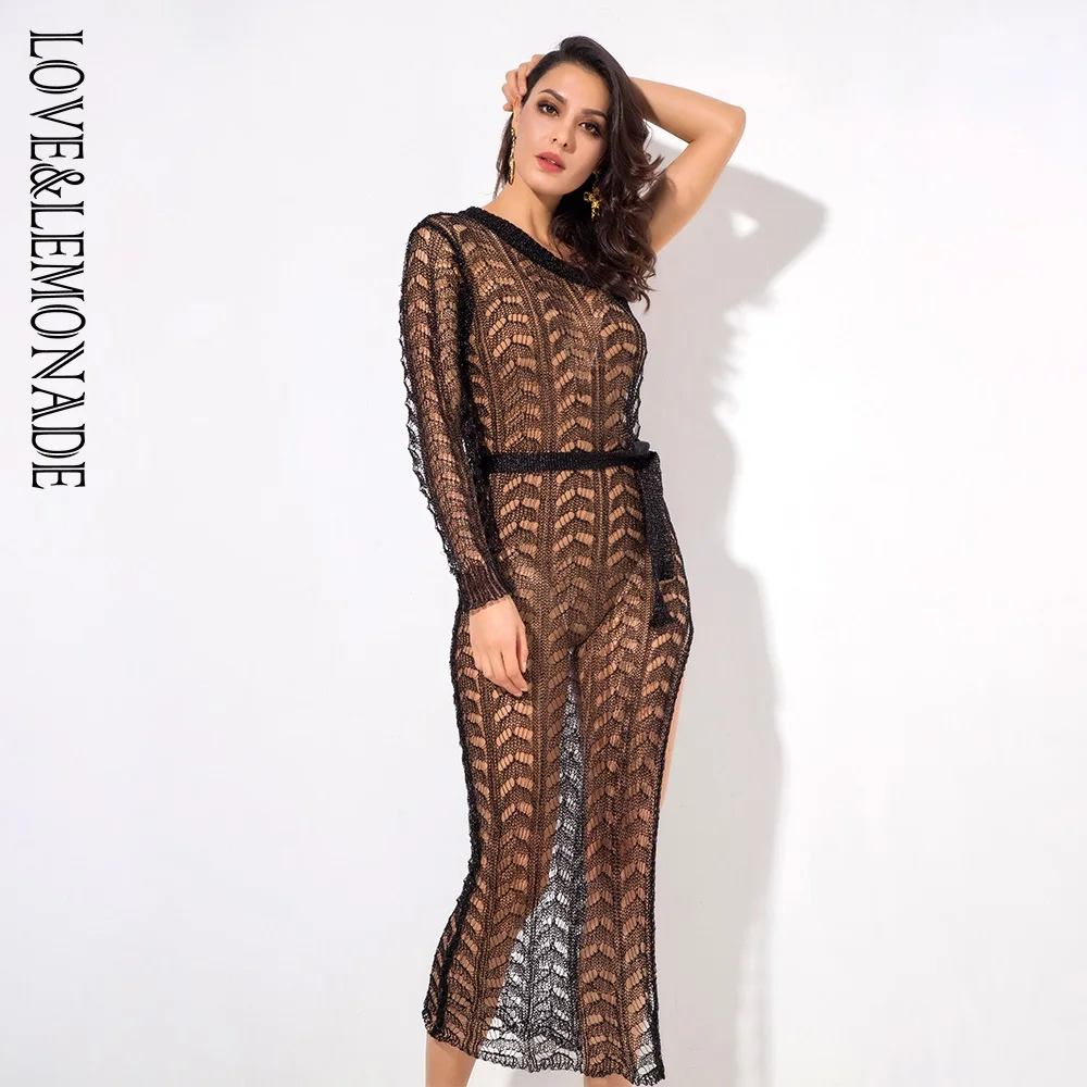 Женские платья LOVE & LEMONADE черные однокомнатные модель LM1202|Женские платья| |