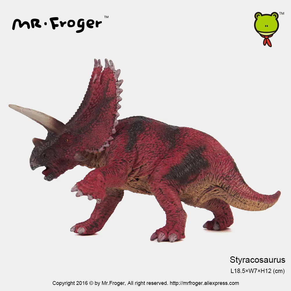 Фото Mr.Froger Styracosaurus Модель игрушечный динозавр Трицератопс Классические игрушки детские животные милые модели Коллекция Юрского периода подарки №2