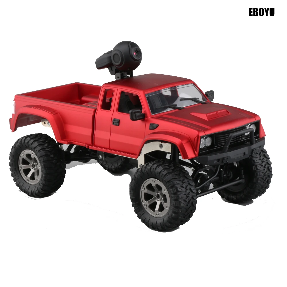 EBOYU FY002A+ WiFi 2,4 Ghz 1/16 4WD снег шины грузовик внедорожник RC грузовик с передний светильник WiFi FPV 0.3MP камера военный грузовик RTR
