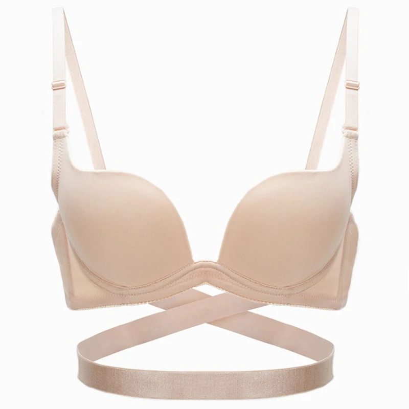 Сексуальный бюстгальтер пуш ап u образное нижнее белье регулируемый бесшовный с
