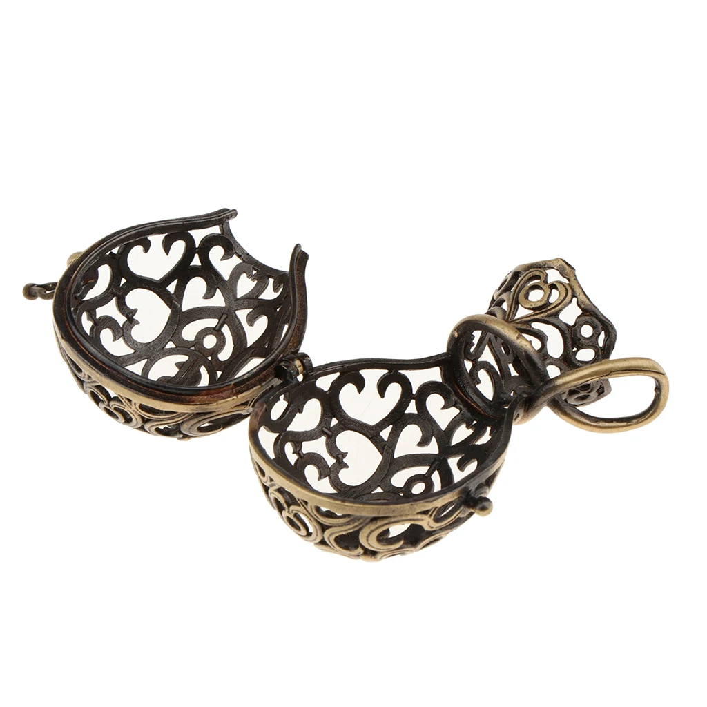 Полые кулон сердце цветок ваза в форме бисера клетки Openable для ожерелья хлопок мяч