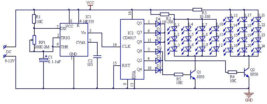 Красный синий двойной цвет мигающие огни DIY Kit стробоскоп NE555+ CD4017 электронная практика обучения наборы набор частей подарок