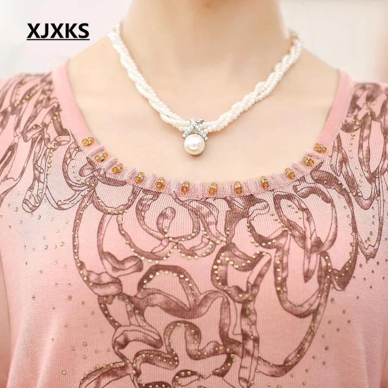 Блузка женская XJXKS шифоновая блузка большого размера 2019 |