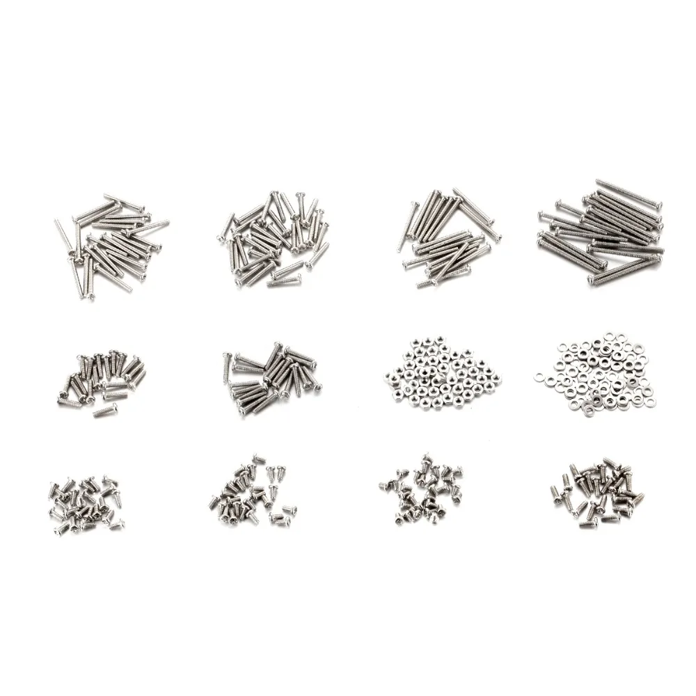 Высокое качество 900 шт./компл. M2 железные винты с крестообразной головкой + гайки