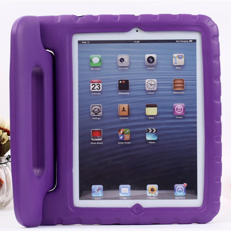 purple Для Apple Ipad 2 3 4 чехол детский противоударный EVA чехол для Ipad 2 Ipad 4 портативный держатель для ручки чехол Защита всего тела - Цвет: purple