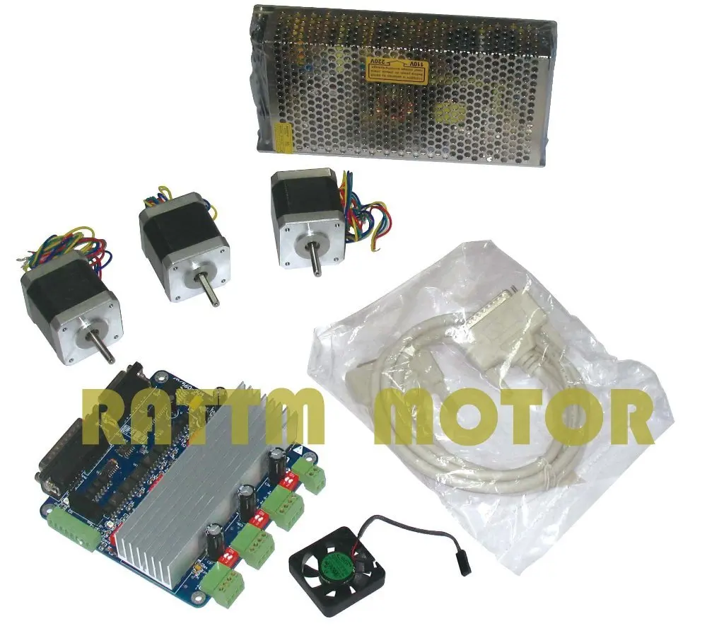3 оси набор контроллеров CNC NEMA17 78oz in шаговый двигатель + TB6560 ЧПУ Драйвер
