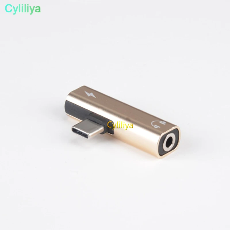 250pcs 2 in 1 Type C to 3.5 mm Headphone Audio Jack USB Cable Adapter for samsung s8 s9 | Мобильные телефоны и аксессуары