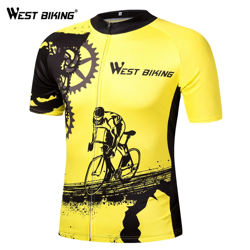 Футболка велосипедная WEST BIKING с коротким рукавом Джерси из 2018 спандекса
