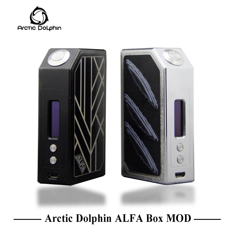 Оригинальный Arctic Dolphin ALFA Box MOD 210 Вт 18650 батарея термоконтроль вэйпинга мод для