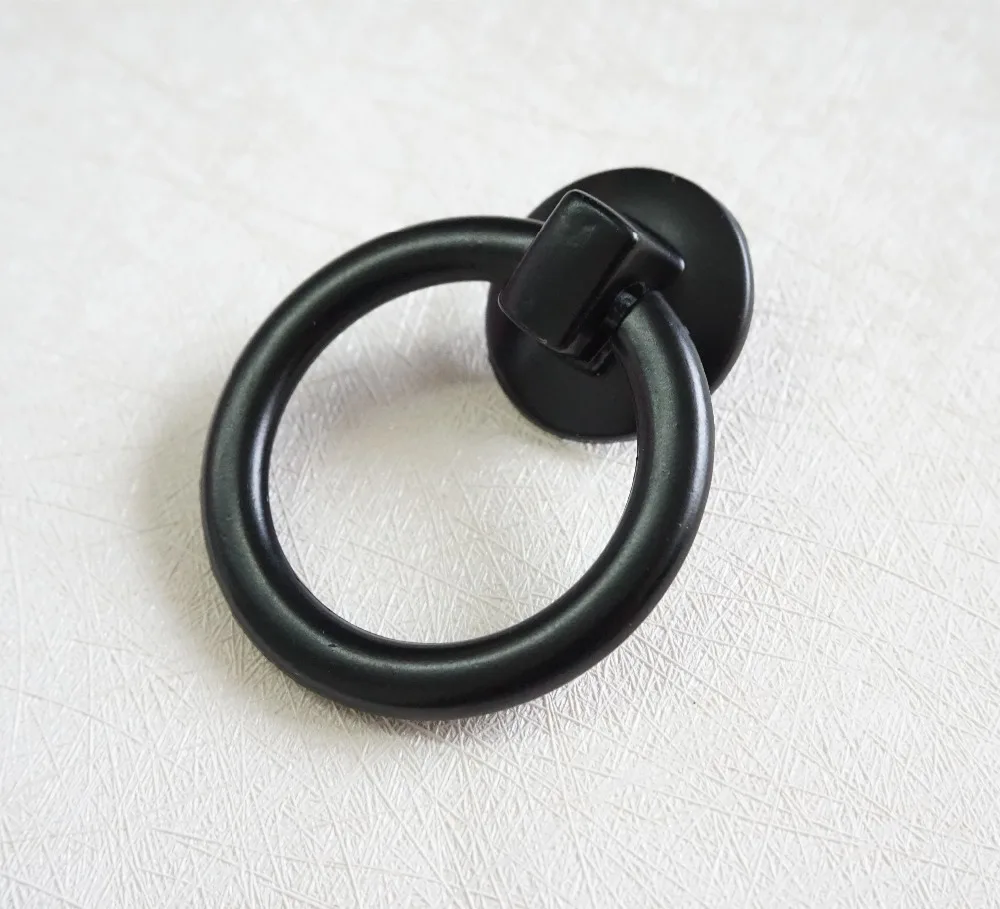 Ручки для комода ручки выдвижных ящиков кольцо капля черный/Винтажный стиль