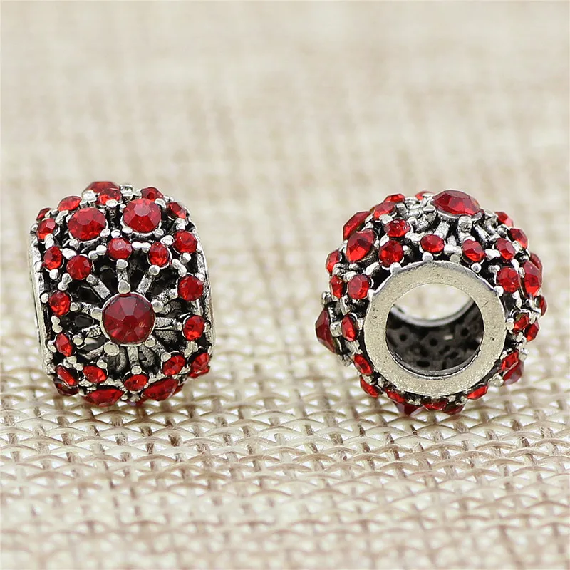 6 цветов Новые покрытые бусинки подвески для женщин с полностью кристально