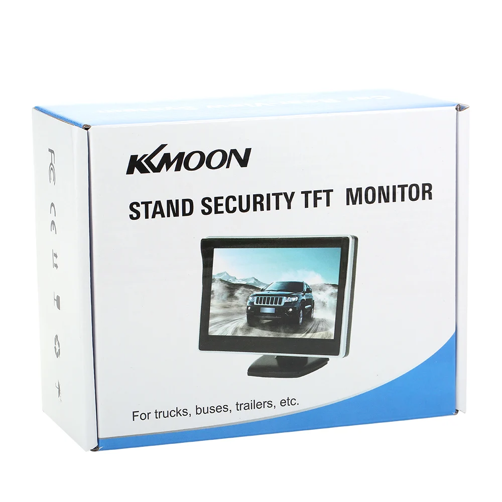 5 дюймовый автомобильный монитор TFT с ЖК дисплеем Автомобильная камера заднего