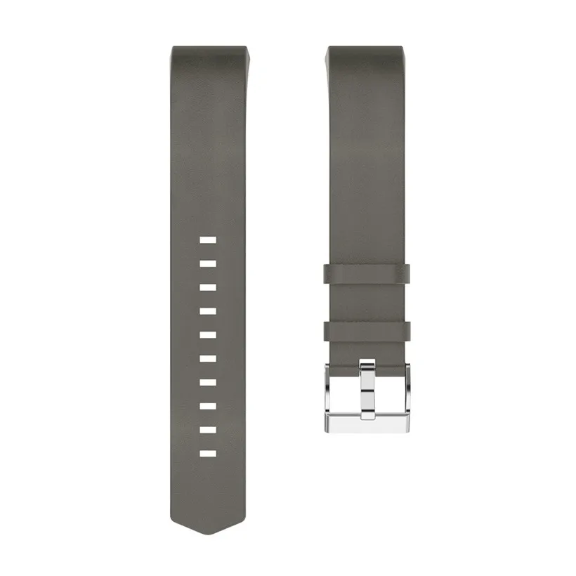 Gray Кожаный ремешок для часов для браслета Fitbit Charge 2 смарт-аксессуары для Fitbit Charge2 браслет ремешок для часов на замену ремешок для часов - Цвет ремешка: Gray