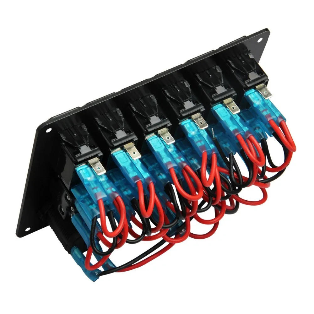 6 банд кулисный переключатель панель для RV морских автомобилей Грузовик Лодка