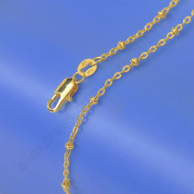 

New Good Quality Yellow Gold Filled Chains Necklace 5PCS Lot -GF For Pendant Chain With Lobster Clasps 18"