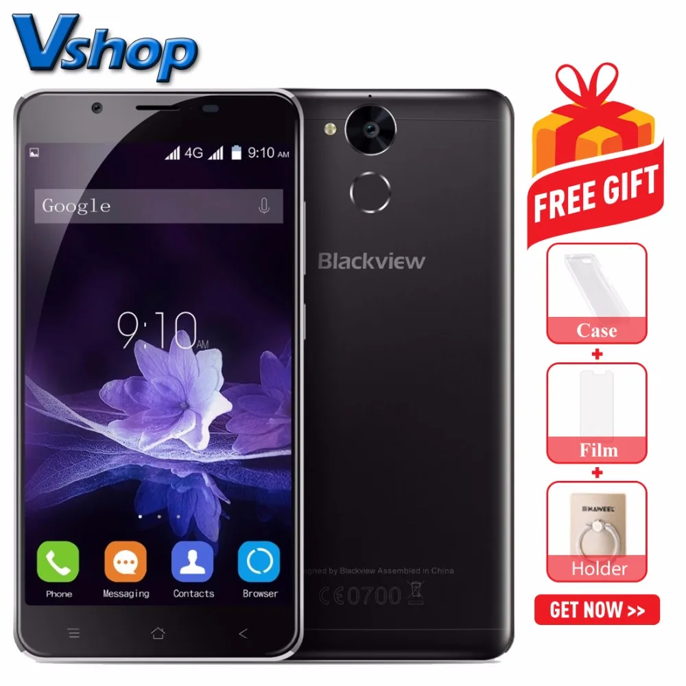 Original Blackview P2 4G Mobile Phones Android 6.0 4GB RAM 64GB ROM Octa Core Smartphone Dual SIM 1080P 5.5 inch FHD Cell Phone | Мобильные