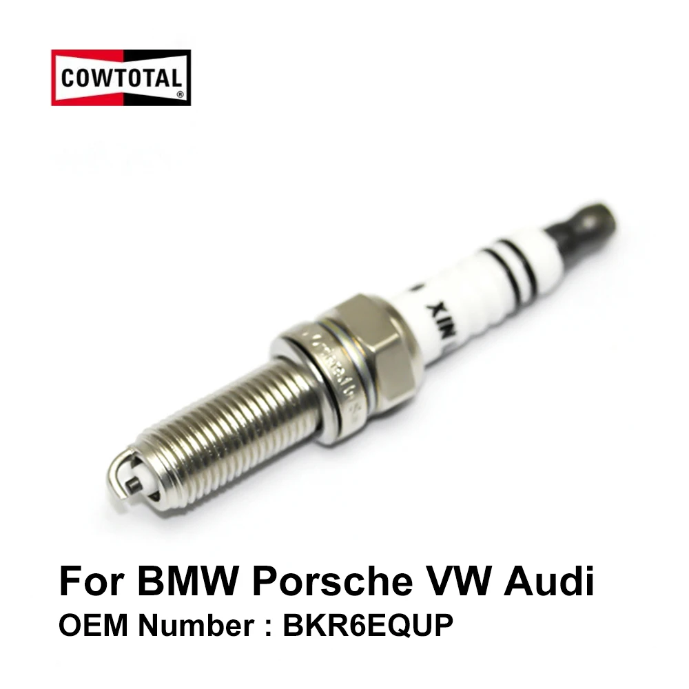 COWTOTAL Platinum Spark Plug for Volkswagen Touareg Porsche 911 Boxster Cayman Cayenne Audi A6 A8 OE BKR6EQUP ( Pack of 4 ) | Автомобили и