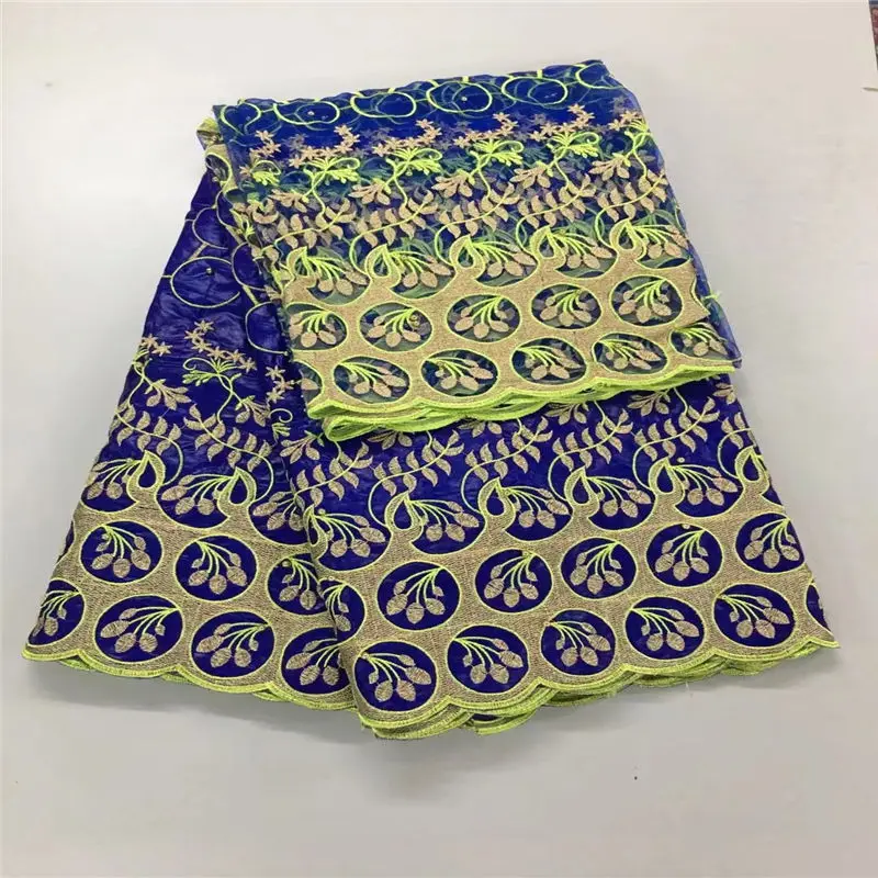tulle lace fabric bazin brode getzner riche high quality embroidered-blouses woman scarf for dress7yard/lotHLB- | Дом и сад