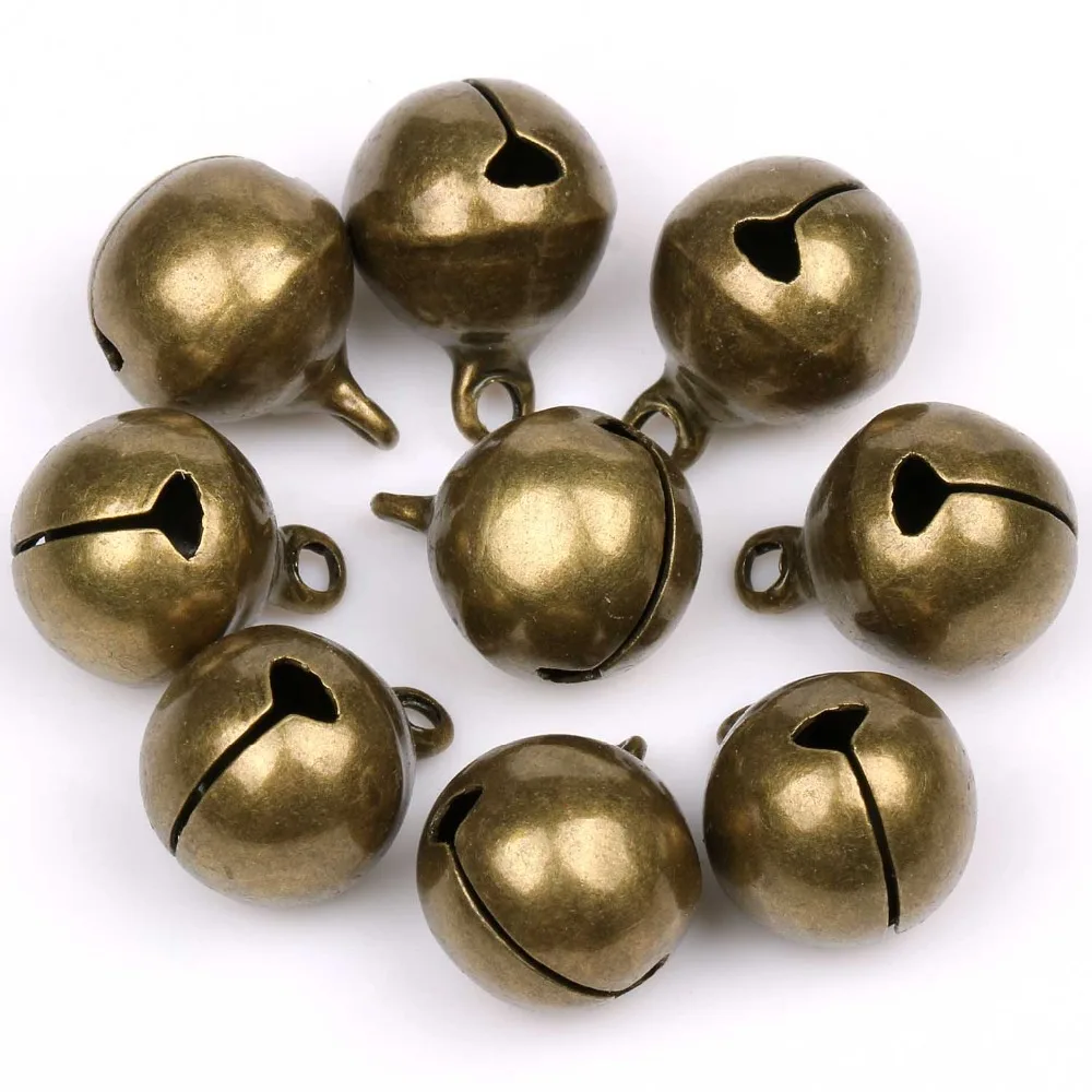 

30pcs Bronze Jingle Bell 14mm Metal Bell Ornaments for Christmas Tree Decoration DIY Jewelry Accessory