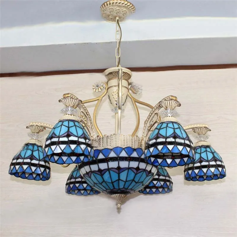 Подвесной светильник FUMAT Tiffany винтажный стеклянный в европейском стиле