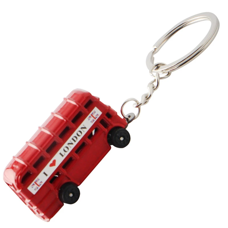 Винтажный миниатюрный Лондонский автомобильный брелок в виде телефонной будки