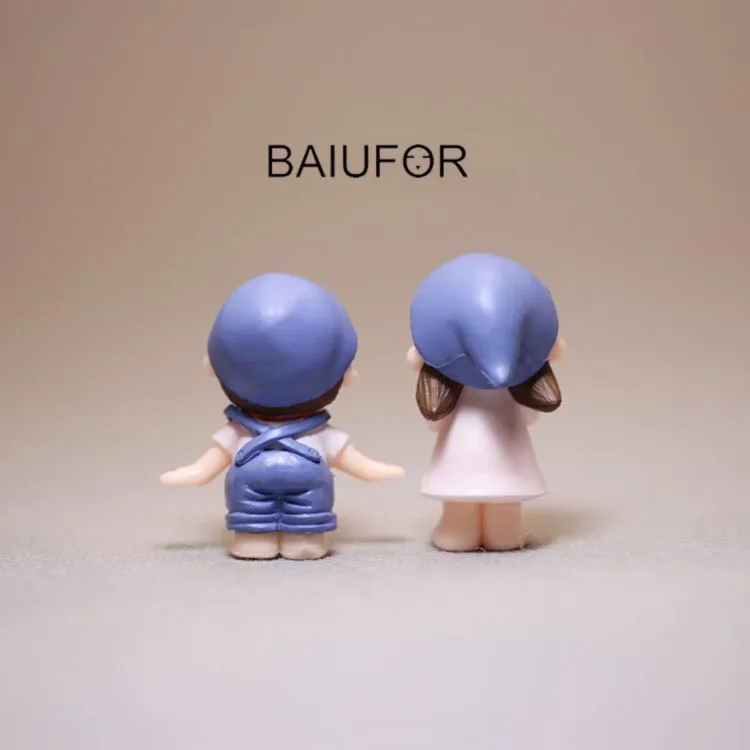 BAIUFOR Lover мультфильм пара фигурок шляпа для мальчиков и девочек Мини Сад