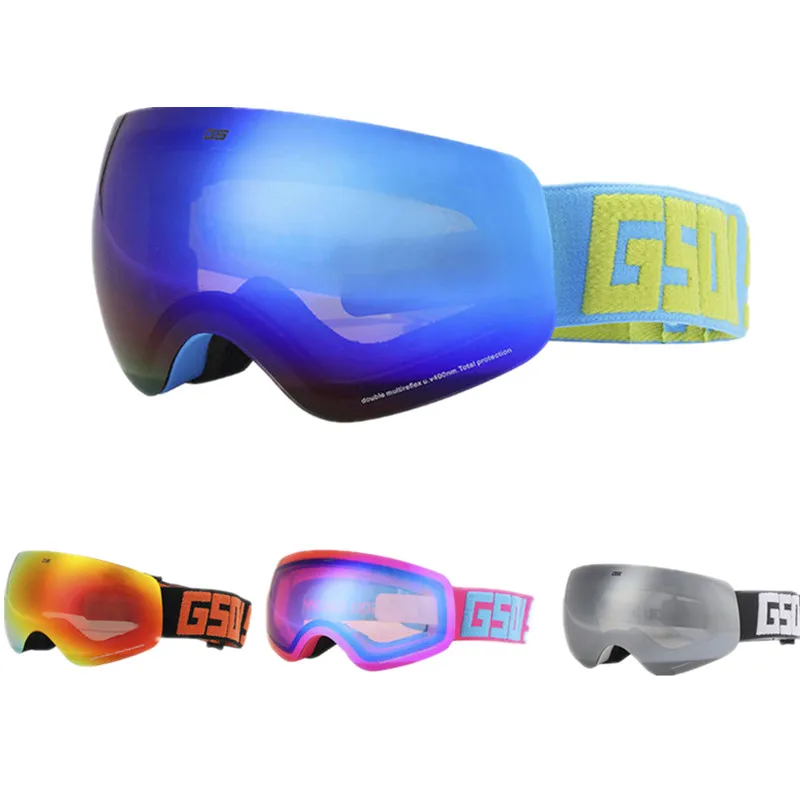 Gsou зимние детские лыжные очки для улицы разноцветные профессиональные сноуборда