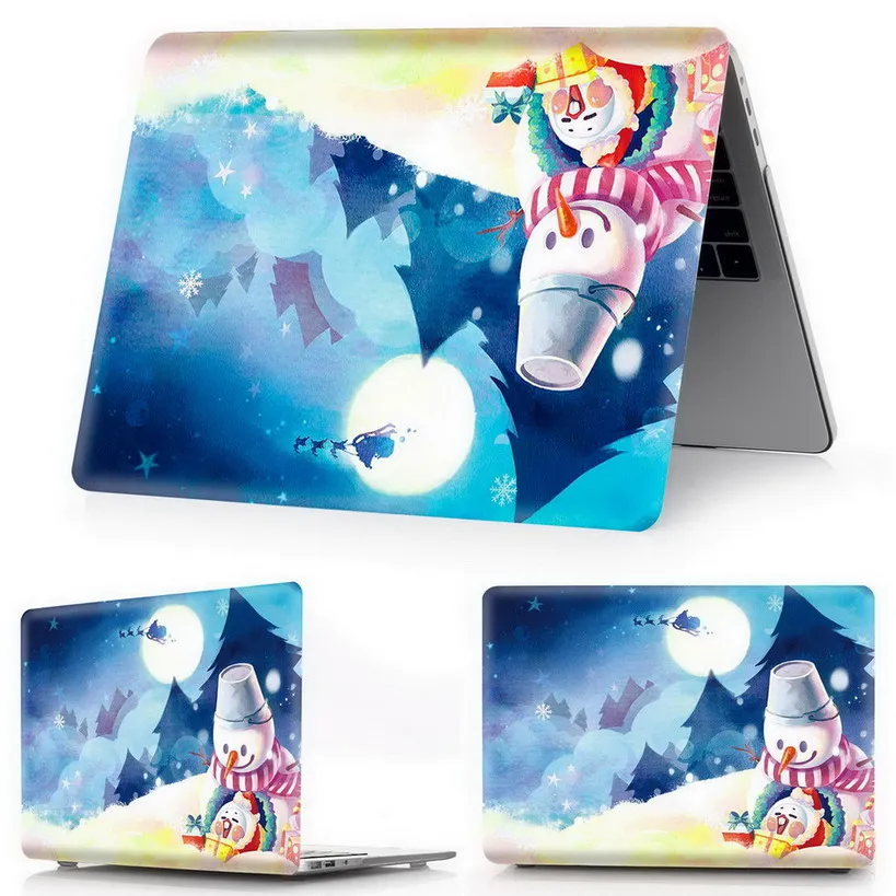 Для Mac Book New Air Pro 13 15 Touch Bar чехол для ноутбука Mac Book Air Pro retina 11,6 12 13,3 15,4 дюймов Рождественская цветная печать - Цвет: Sheng Dan Xue Ren