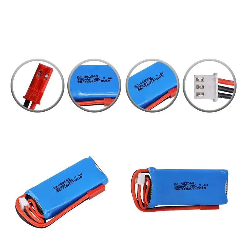 

3pcs/lot 7.4V 350mAh 25C 2S Lipo Battery For MJX X401H X402H RC Mini Drone RC Helicopter Quadcopter Airplane