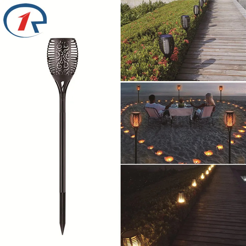 

ZjRight Solar Path Torches 96LED Lights Waterproof Flame Lighting lamp 96LED Flickering Torch Lights for Garden/Pathways/Yard