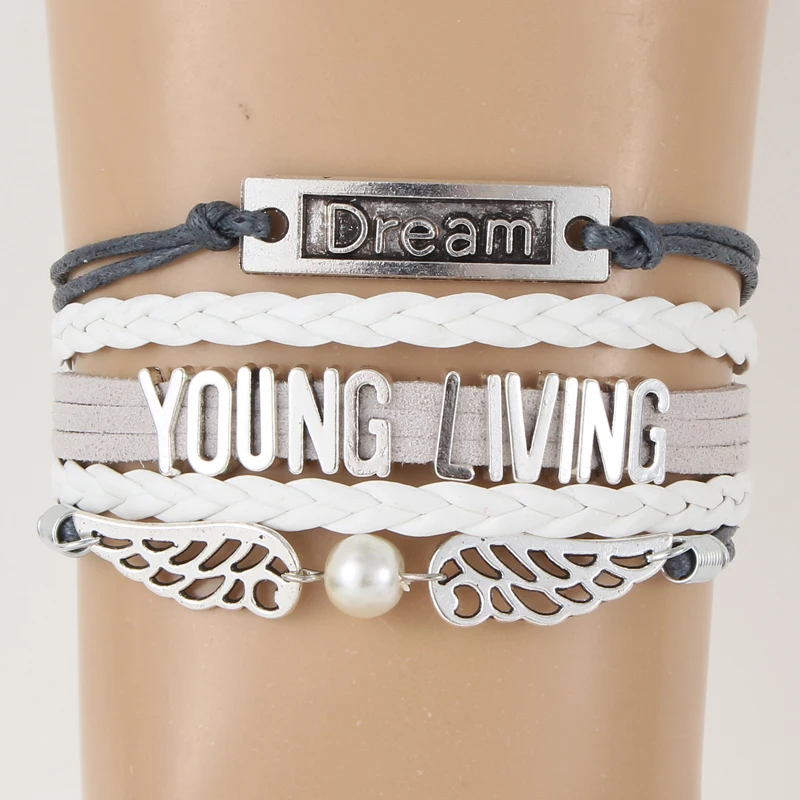 Браслет Infinity love Young Live серый/белый черный/фиолетовый плетеные браслеты и Dream