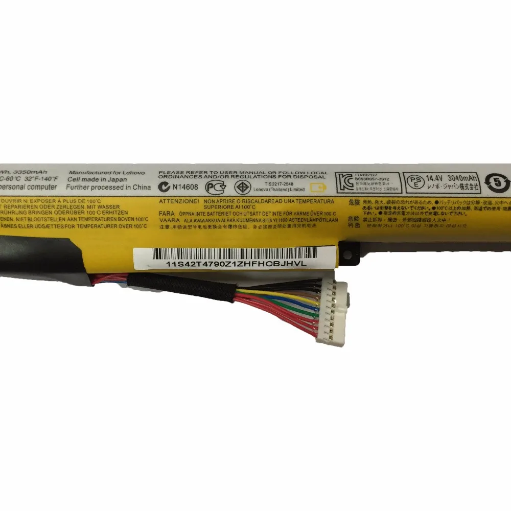 14,4 В 48wh 3350 мА/ч, Z500 ноутбук Батарея для LENOVO Z400 Z400S Z400A Z510 Z500 Z500AL12L4K01 L12M4E21 L12M4K01 L12S4E21