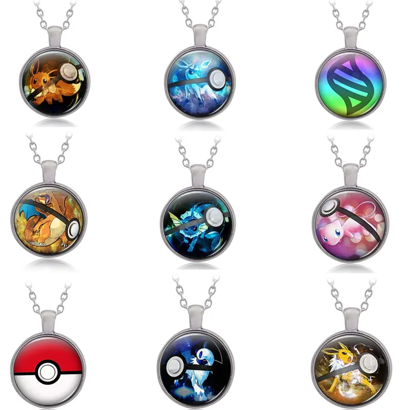 Новинка 2016 г. ходовые товары стеклянные купольные украшения Eevee Poke ожерелье с