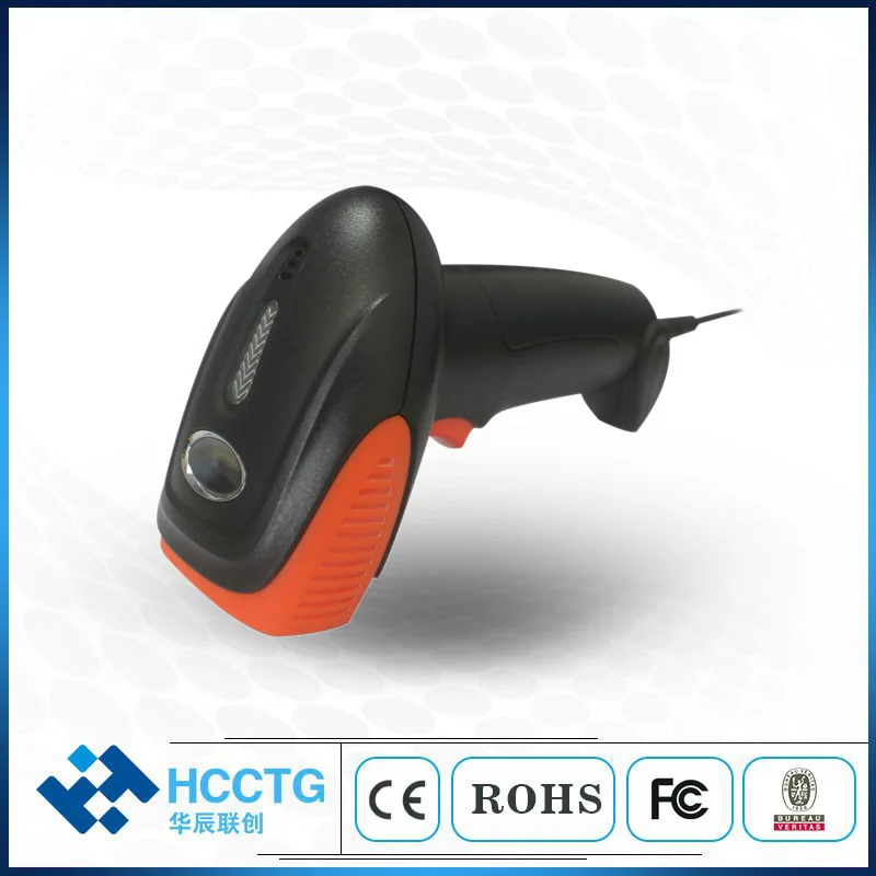 

Black Orange Colors CMOS Portable RS232 USB Wired Handheld 1D 2D Barcode Scanner HS-6602